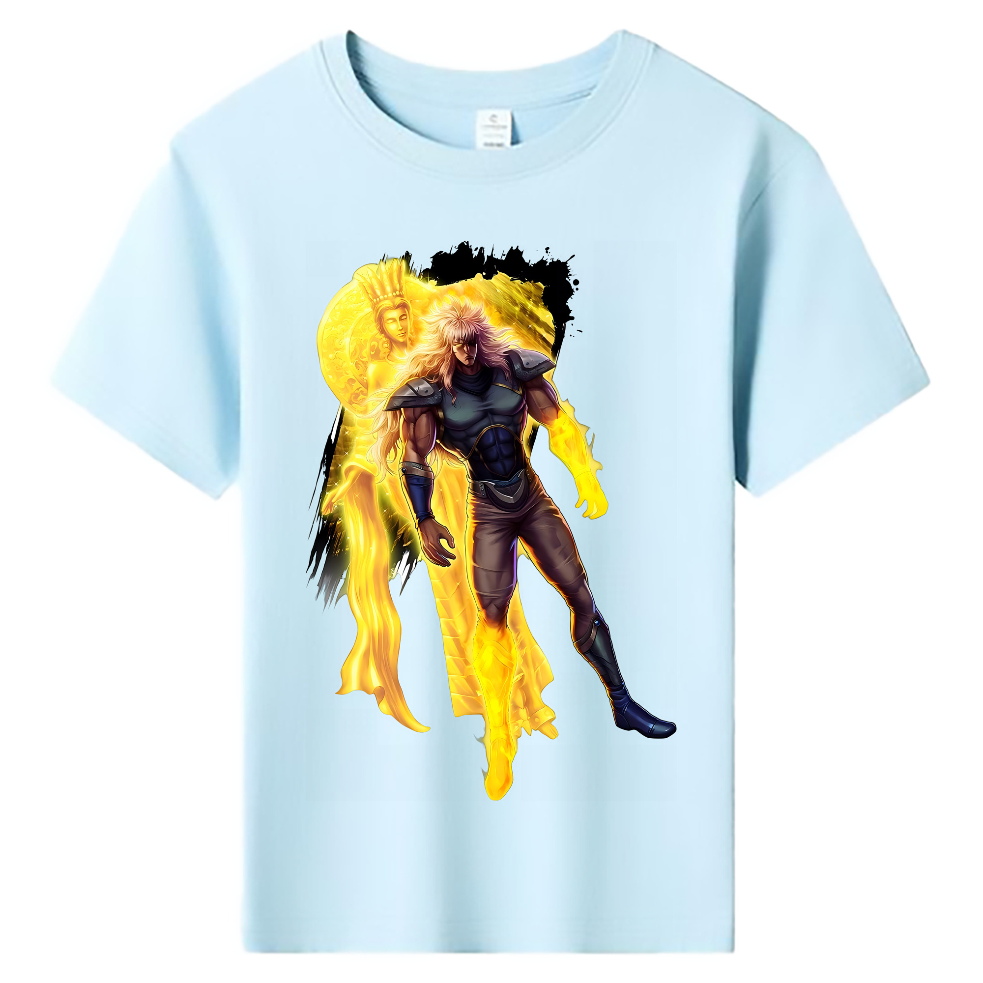 （画像用） 北斗の拳 Fist of the North Star 綿100％キッズTシャツ（フロントプリント）